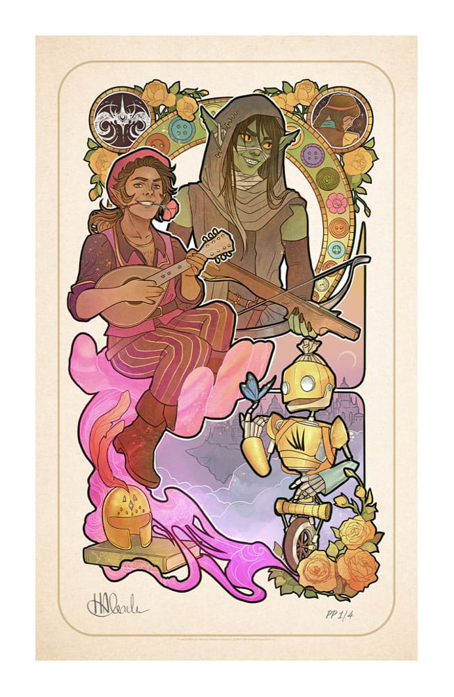 Critical Role Art Print Sam Riegel: 10th Anniversary Art Nouveau Illustrations 46 x 28 cm - unframed Posters &