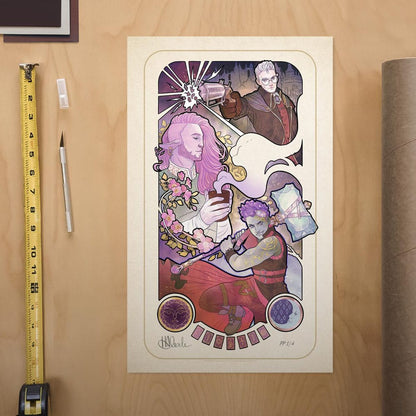 Critical Role Art Print Taliesin Jaffe: 10th Anniversary Art Nouveau Illustrations 46 x 28 cm - unframed