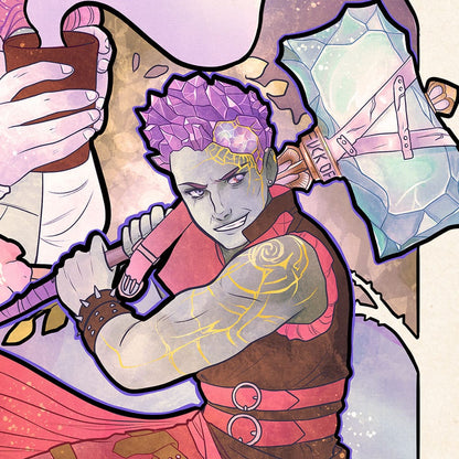 Critical Role Art Print Taliesin Jaffe: 10th Anniversary Art Nouveau Illustrations 46 x 28 cm - unframed Posters &