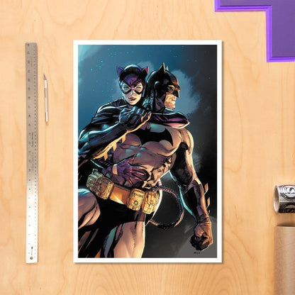 DC Comics Art Print Batman & Catwoman 61 x 41 cm - unframed Sideshow Collectibles