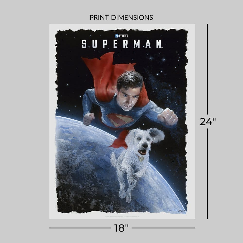 DC Comics Fine Art Print Superman and Krypto 46 x 61 cm - unframed