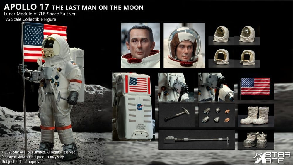 NASA Apollo 17 Action Figure 1/6 The Last Man on the Moon 30 cm Star Ace Toys