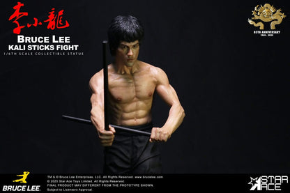 Enter the Dragon Movie Statue 1/6 Bruce Lee Kali Sticks Fight Normal Basement Version 30 cm Star Ace Toys