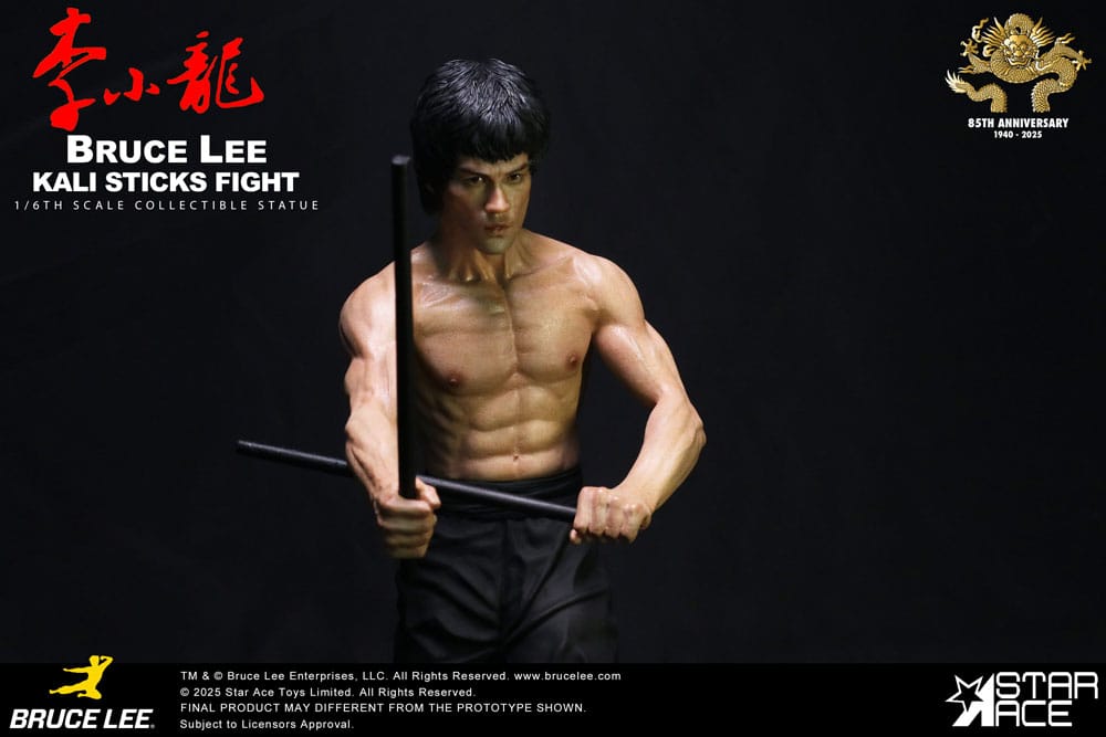 Enter the Dragon Movie Statue 1/6 Bruce Lee Kali Sticks Fight Deluxe Basement Version 30 cm Star Ace Toys