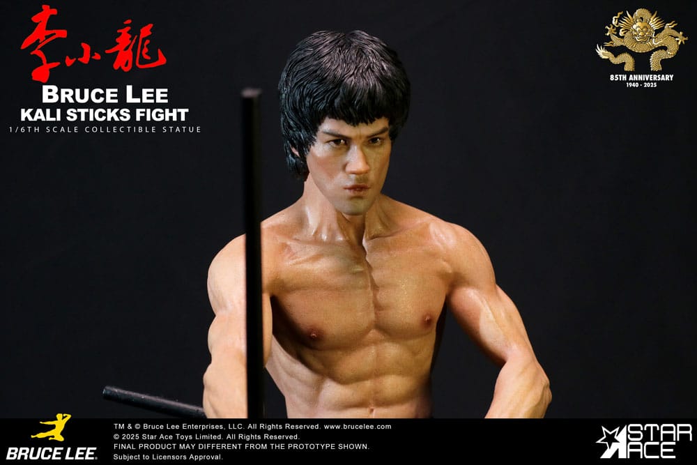 Enter the Dragon Movie Statue 1/6 Bruce Lee Kali Sticks Fight Deluxe Basement Version 30 cm Star Ace Toys