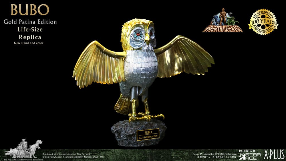 Clash of the Titans Statue Ray Harryhausens Bubo Gold Patina Edition Normal Ver. 34 cm Star Ace Toys
