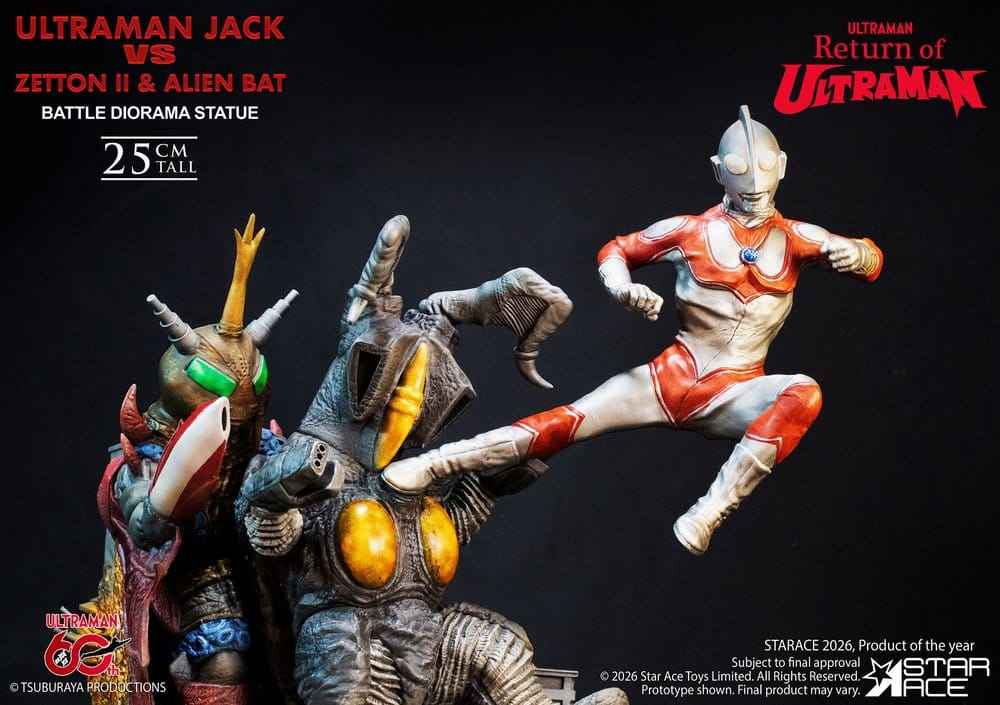 Return of Ultraman Diorama Statue 1/8 Ultraman Jack vs Zetton II & Alien Bat Battle scene 25 cm