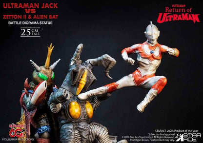 Return of Ultraman Diorama Statue 1/8 Ultraman Jack vs Zetton II & Alien Bat Battle scene 25 cm