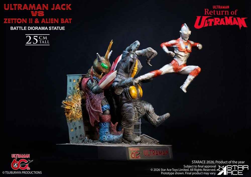 Return of Ultraman Diorama Statue 1/8 Ultraman Jack vs Zetton II & Alien Bat Battle scene 25 cm