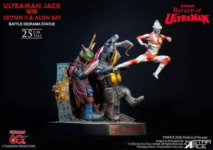 Return of Ultraman Diorama Statue 1/8 Ultraman Jack vs Zetton II & Alien Bat Battle scene 25 cm