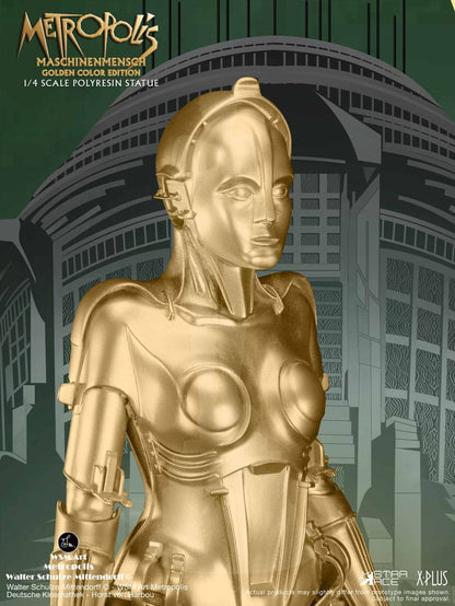 Metropolis Statue 1/4 Maschinenmensch Metallic Gold 40 cm Statues