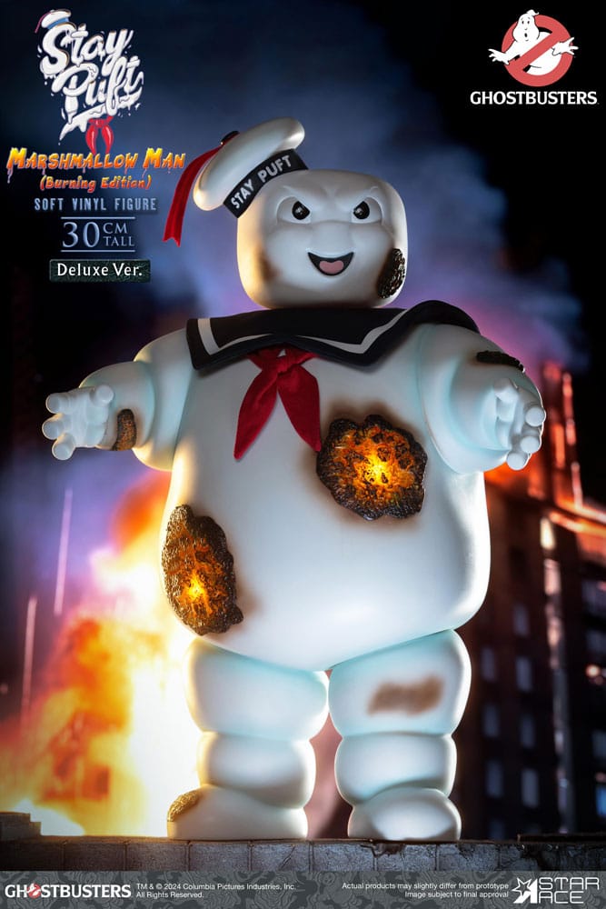 Ghostbusters Soft Vinyl Statue Stay Puft Marshmallow Man Burnign Edition Deluxe Version 30 cm Star Ace Toys