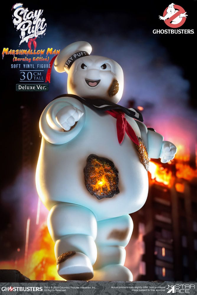 Ghostbusters Soft Vinyl Statue Stay Puft Marshmallow Man Burnign Edition Deluxe Version 30 cm Star Ace Toys