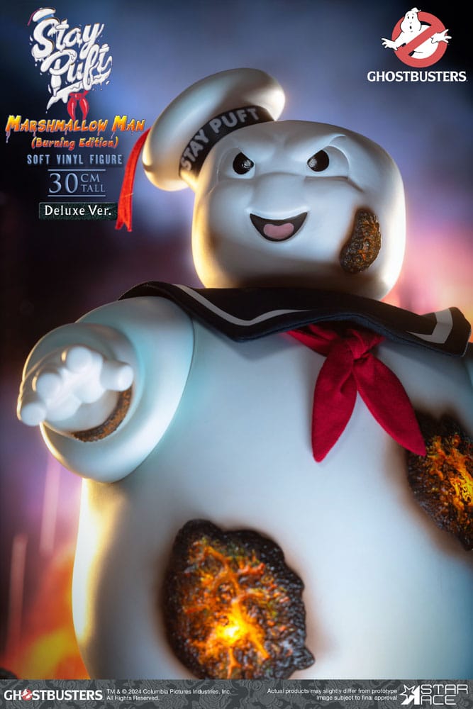 Ghostbusters Soft Vinyl Statue Stay Puft Marshmallow Man Burnign Edition Deluxe Version 30 cm Star Ace Toys