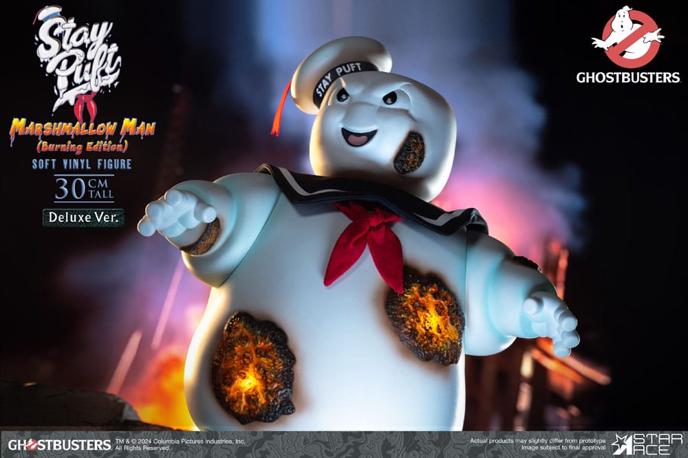 Ghostbusters Soft Vinyl Statue Stay Puft Marshmallow Man Burnign Edition Deluxe Version 30 cm Star Ace Toys
