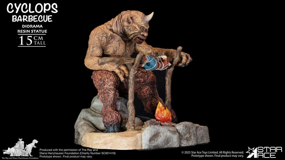 Ray Harryhausen Diorama 1/8 Cyclops Barbecue Scene 17 cm Star Ace Toys