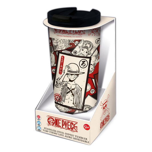 One Piece Stainless Steel travel tumbler Cards - FanofThings.co.uk