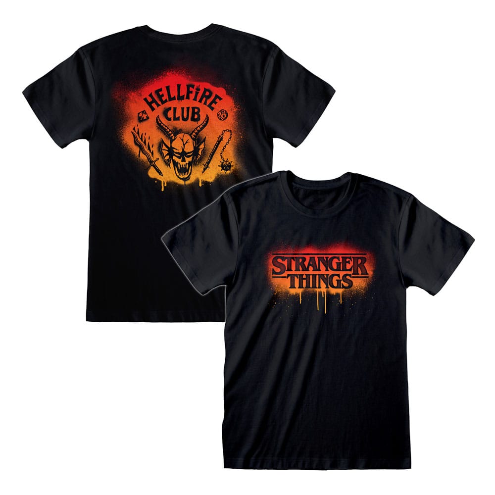 Stranger Things T-Shirt Spray Paint Hellfire Size L