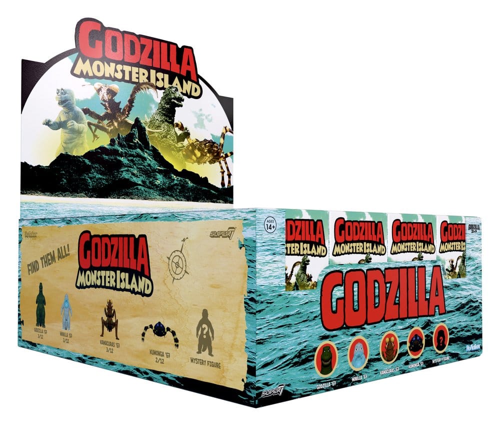 Godzilla Toho (Monster Island) Action Figure Wave 13 Blind Box Display (12) Super7