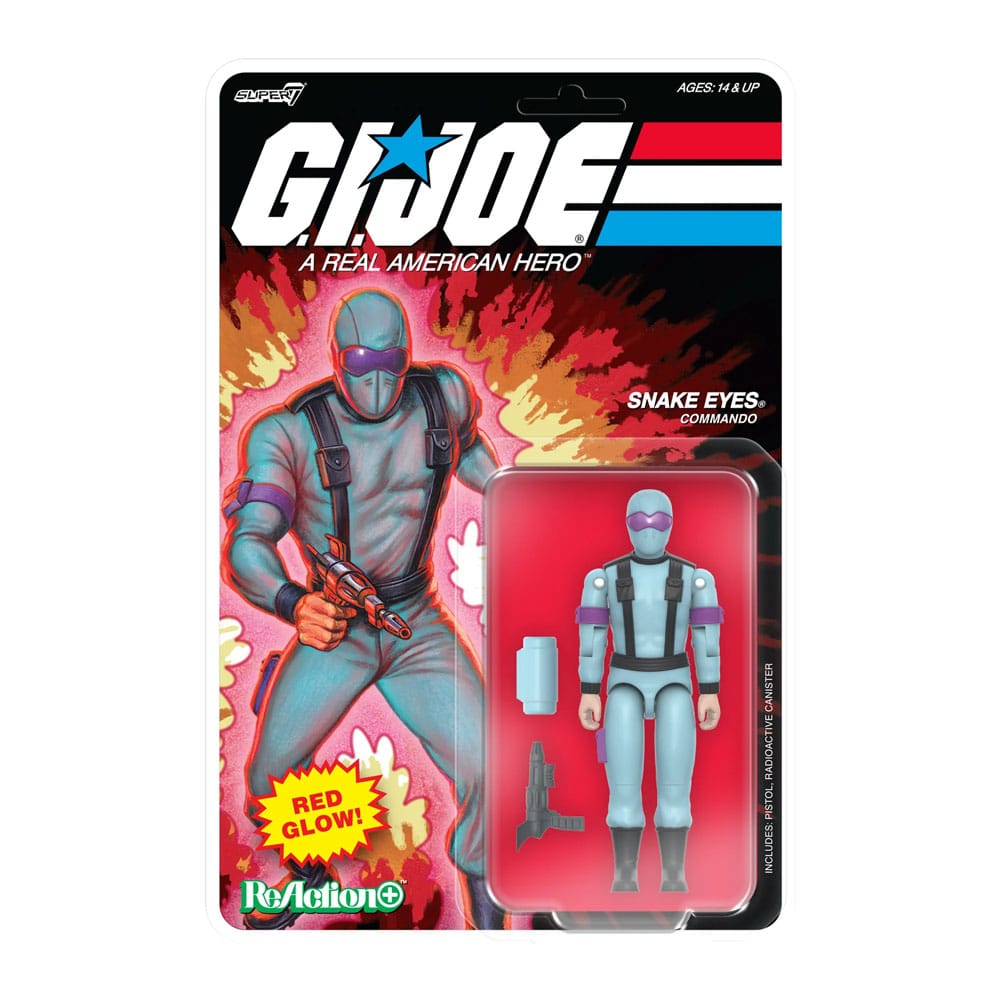 GI Joe ReAction+ Action Figure Wave 06 Snake Eyes (Red Glow, Crystal Poison) 10 cm Super7