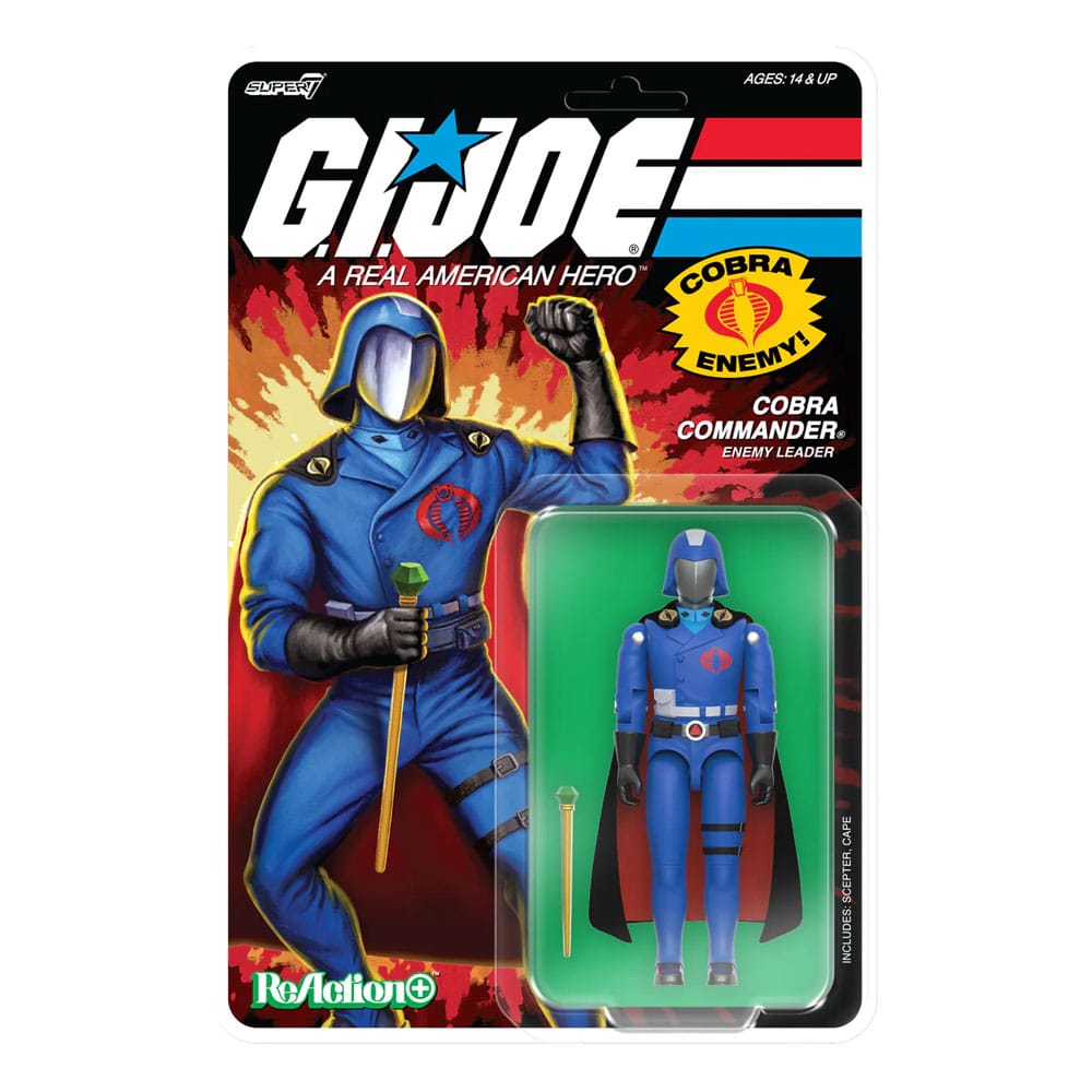 GI Joe ReAction+ Action Figure Wave 06 Cobra Commander (Movie, Black Cape) 10 cm Super7