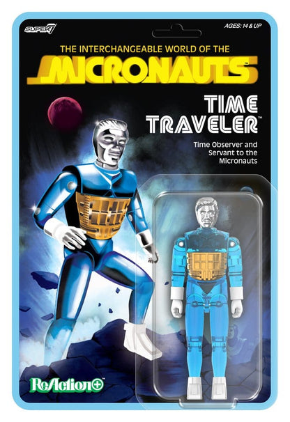 Micronauts ReAction+ Action Figure Wave 03 Time Traveler (Translucent Blue) 10 cm Super7