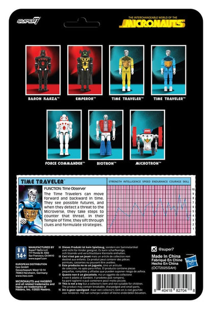 Micronauts ReAction+ Action Figure Wave 03 Time Traveler (Translucent Blue) 10 cm Super7