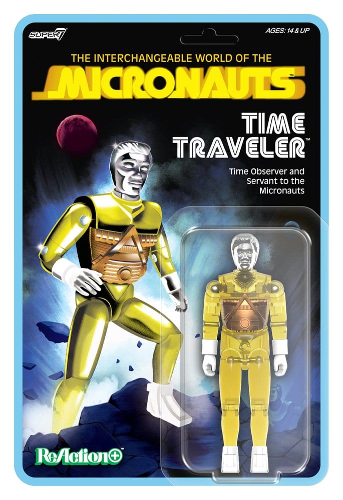 Micronauts ReAction+ Action Figure Wave 03 Time Traveler (Translucent Yellow) 10 cm Super7