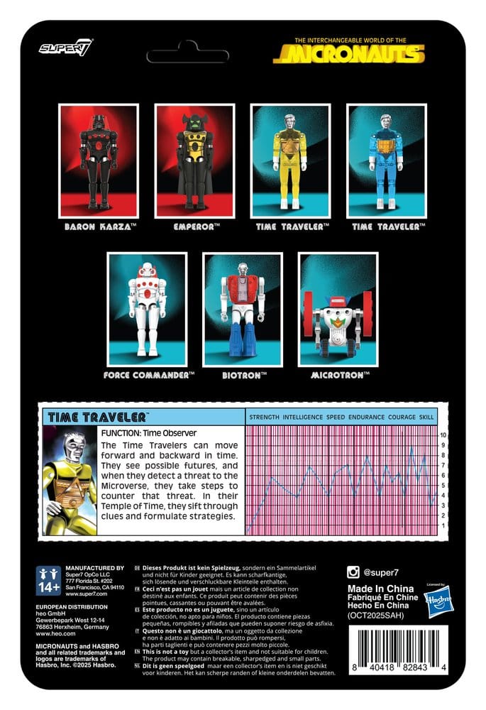 Micronauts ReAction+ Action Figure Wave 03 Time Traveler (Translucent Yellow) 10 cm Super7