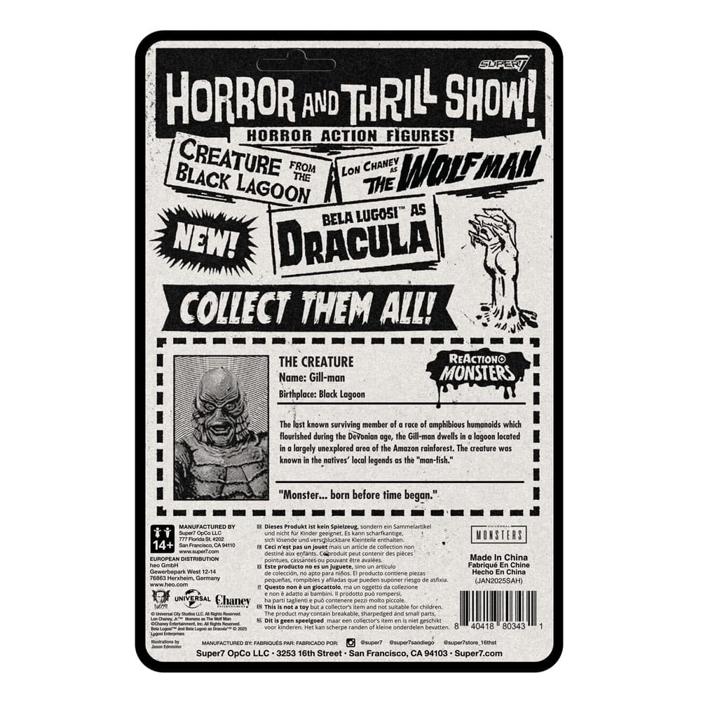 Universal Monsters ReAction+ Action Figure Wave 1 Creature from the Black Lagoon 10 cm Super7