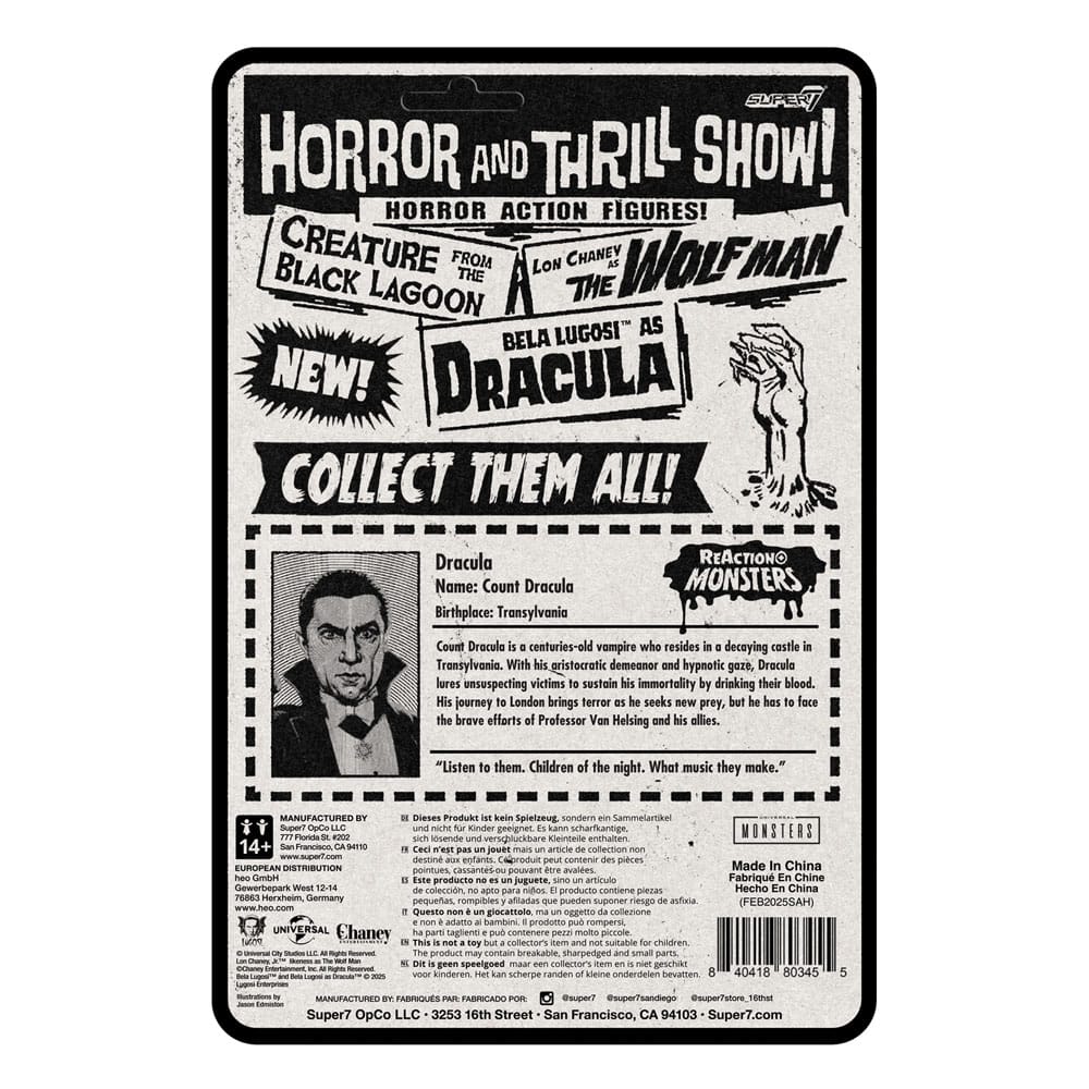 Universal Monsters ReAction+ Action Figure Wave 1 Dracula 10 cm Super7
