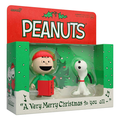 Peanuts ReAction Action Figures 2-Pack Brown and Snoopy (Caroling) 10 cm Super7