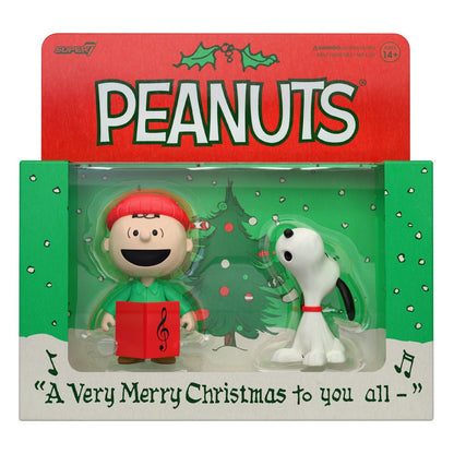 Peanuts ReAction Action Figures 2-Pack Brown and Snoopy (Caroling) 10 cm Super7