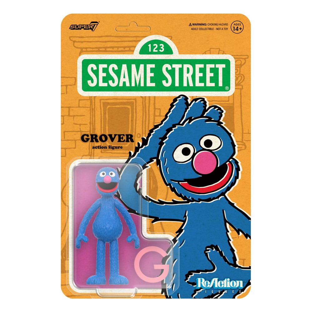 Sesame Street ReAction Action Figure Wave 05 Grover 10 cm Super7