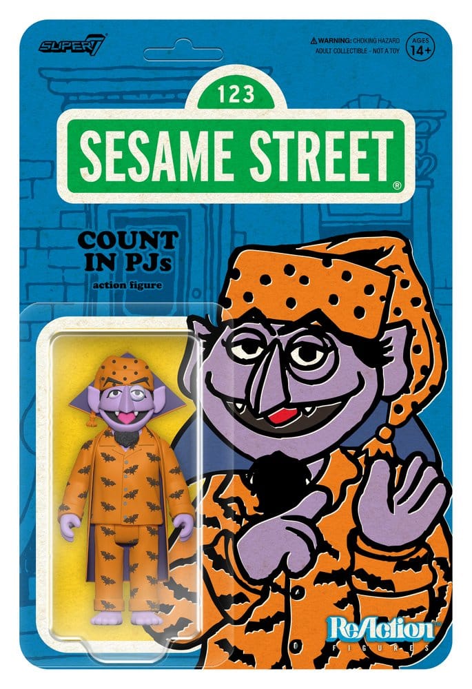 Sesame Street ReAction Action Figure Wave 06 Count Von Count (PJs) 10 cm Super7