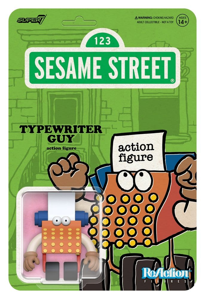 Sesame Street ReAction Action Figure Wave 06 Typewriter Guy 10 cm Super7