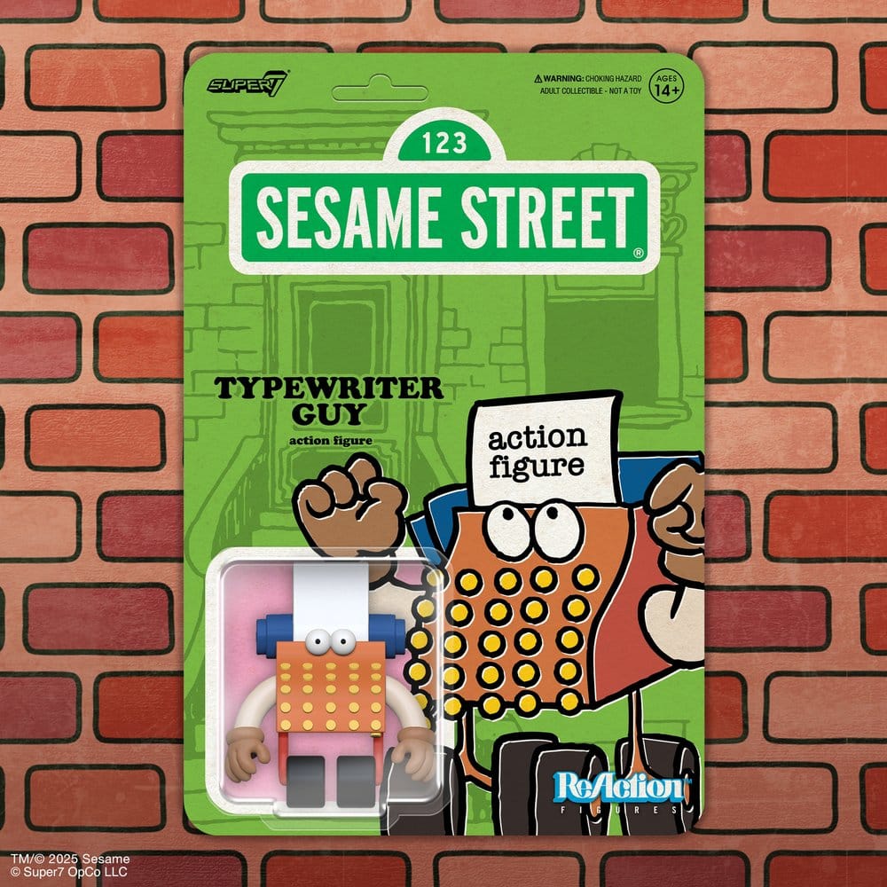 Sesame Street ReAction Action Figure Wave 06 Typewriter Guy 10 cm Super7