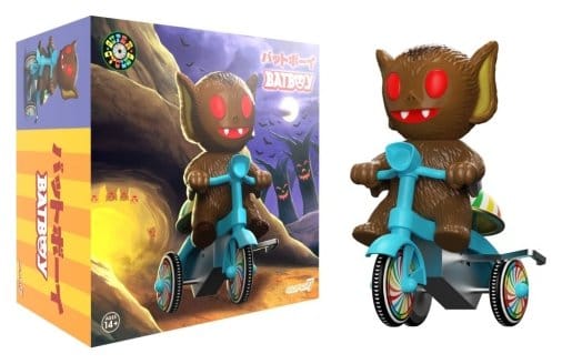 Super7 Super Cycles Vehicle Bat Boy (Brown w/ Blue Trike)
