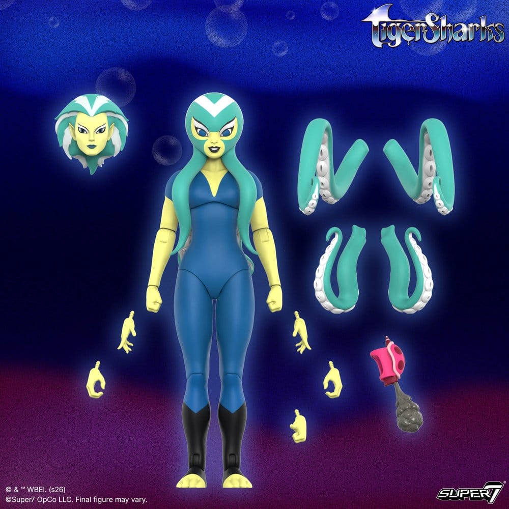 TigerSharks Ultimates Wave 01 Action Figure Octavia (Hybrid) 18 cm Super7