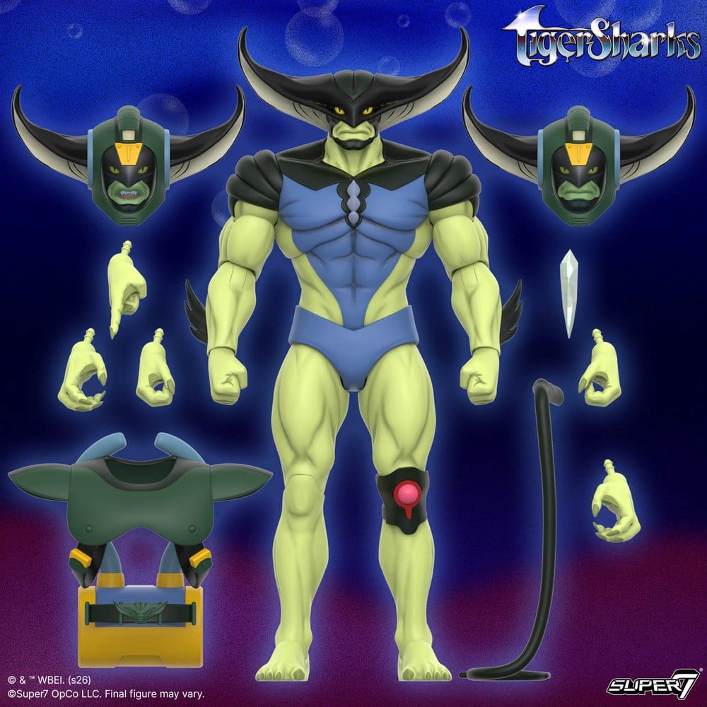 TigerSharks Ultimates Wave 01 Action Figure T-Ray 18 cm Super7
