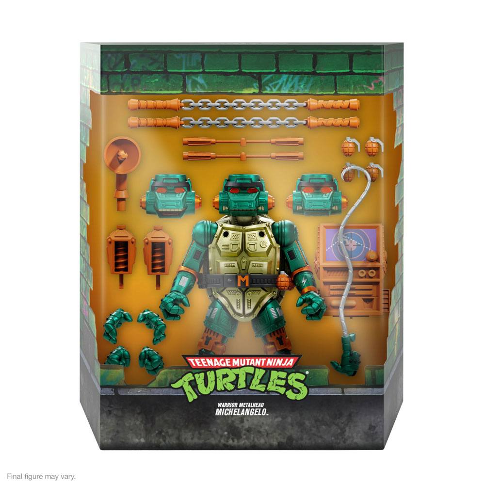 Teenage Mutant Ninja Turtles Ultimates Action Figure Warrior Metalhead Michelangelo 18 cm Super7