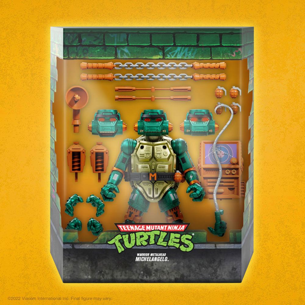 Teenage Mutant Ninja Turtles Ultimates Action Figure Warrior Metalhead Michelangelo 18 cm Super7