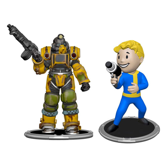 Fallout Mini Figures 2-Pack Set A Excavator & Vault Boy (Gun) 7 cm Statues