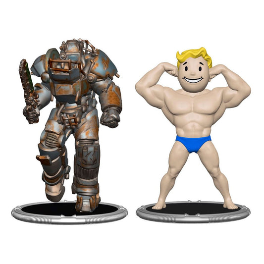 Fallout Mini Figures 2-Pack Set E Raider & Vault Boy (Strong) 7 cm Statues