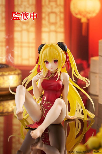 To Love Ru Darkness PVC Statue Desktop Cute Figure Golden Darkness (Chinese Dress Ver.) 13 cm
