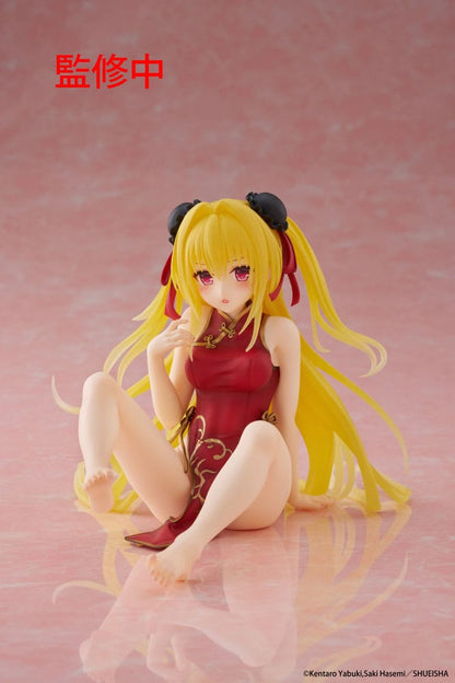 To Love Ru Darkness PVC Statue Desktop Cute Figure Golden Darkness (Chinese Dress Ver.) 13 cm