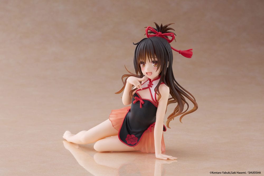 To Love-Ru Darkness PVC Statue Desktop Cute Figure Mikan Yuki Chinese Dress Ver. 13 cm