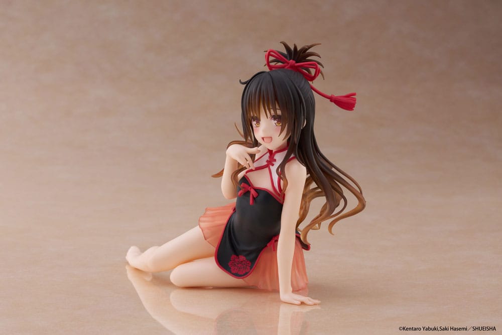 To Love-Ru Darkness PVC Statue Desktop Cute Figure Mikan Yuki Chinese Dress Ver. 13 cm