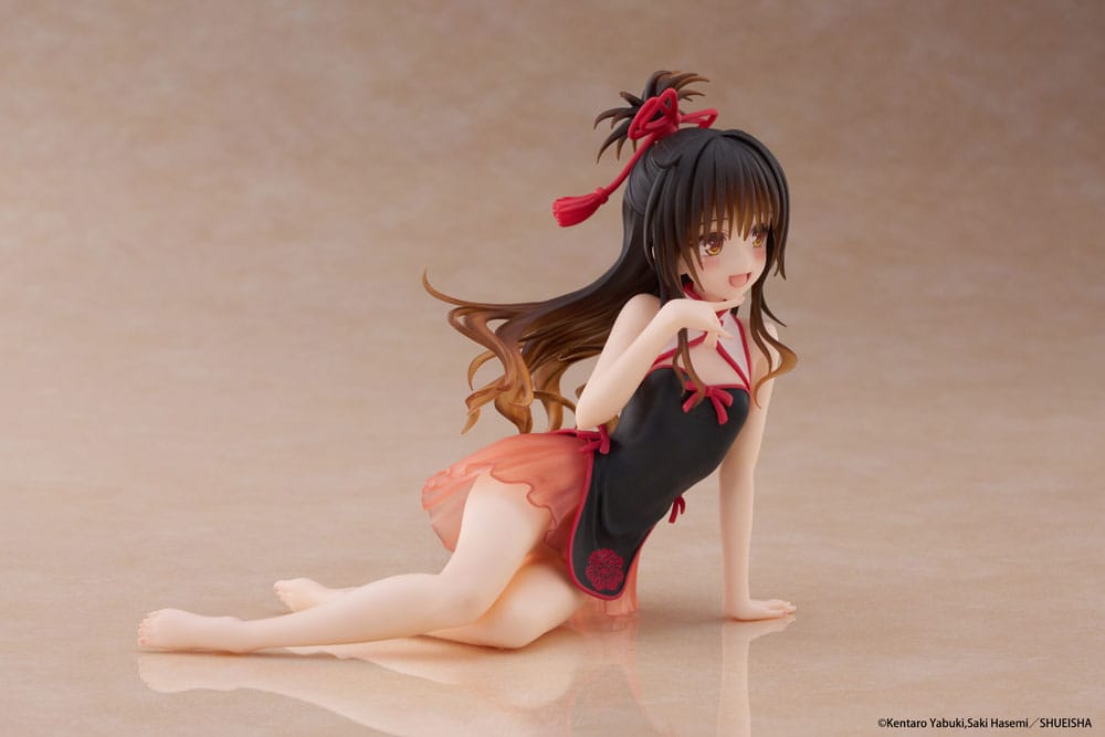 To Love-Ru Darkness PVC Statue Desktop Cute Figure Mikan Yuki Chinese Dress Ver. 13 cm Statues