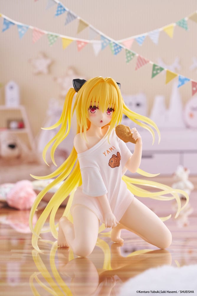 To Love-Ru Darkness PVC Statue Desktop Cute Figure Golden Darkness Roomwear Ver. 13 cm Taito Prize